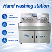 Station de Lavage des Mains Personnalisée pour Usine Alimentaire – Système de Gestion de l'Hygiène pour 1, 2 ou 3 Personnes Avant l'Atelier