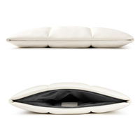 Housse de transport multifonctionnelle en cuir matelassé pour ordinateur portable avec logo personnalisé, imperméable, en PU