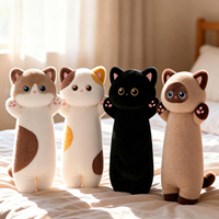 Bobova - Almohada de Felpa para Gatos Siameses de 70 cm, con Forro de Malla Súper Suave de Algodón PP, Regalo Personalizado para Amantes de los Gatos