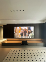 Mueble de TV Colgante con Cajones de Almacenamiento LED, Esquinero, Moderno, Minimalista, Gris, para Sala de Estar