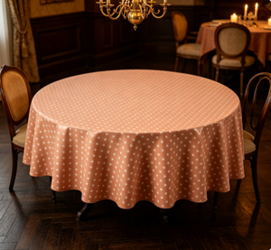 <span class=keywords><strong>Nappe</strong></span> <span class=keywords><strong>ronde</strong></span> simple en PVC enduit Home Direct, 160 cm, vert sauge à pois - Product Image 4