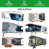 Casa Container Personalizzata Verde 20ft 40ft, Casa Capsula Spaziale, Casa Prefabbricata di Lusso, Ufficio Portatile, Negozio Container
