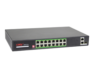Commutateurs réseau 16 ports PoE 10/100M + 2 ports Uplink RJ45 10/100/1000M 1 port fibre SFP 1000M Commutateur Gigabit AI - Product Image 4