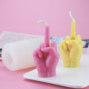 3D Large Size DIY Finger Shape Mould Soap Mold Silicone <strong>Fun</strong> Despised Gesture <strong>Candle</strong> Molds for <strong>Candle</strong> Making - Product Image 3