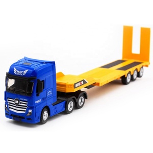 SJY-1730 1/50 Simulation Semi-remorque en alliage, camion tracteur, véhicule jouet moulé sous pression, modèle de camion à 12 roues pour garçons, cadeau pour enfants - Product Image 1