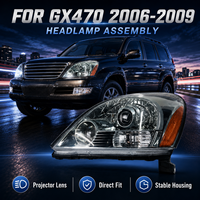 Phare de projecteur halogène pour Lexus GX470 UZJ120 2004-2009, ensemble de phares avant, LHD RHD, remplacement automatique du phare