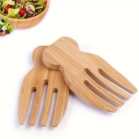 Fourchettes à salade en bambou écologiques et durables, ustensiles de service pour pâtes et légumes verts, cadeaux d'affaires, marque personnalisée, incontournable
