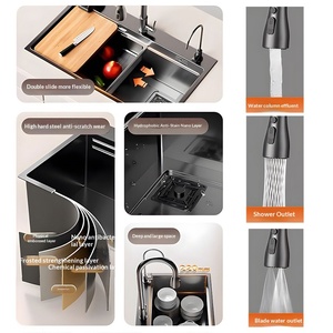 Lavello da cucina moderno a vasca larga in acciaio inox 304, realizzato a mano con tecnologia nano, ideale per ristrutturazioni domestiche. - Product Image 2