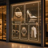 Film LED transparent auto-adhésif pour affichage sur façade vitrée de magasin phare de la mode