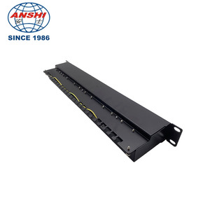 Panel de Conexiones ANSHI de 19 Pulgadas 1U, 24 Puertos CAT6 Blindados STP T568A/B, Tipo Integrado con Gestión de Cables Trasera - Product Image 6