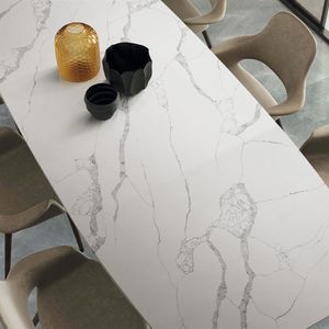 YDSTONE Artificial Calacatta Placa <span class=keywords><strong>de</strong></span> resina blanca <span class=keywords><strong>cuarzo</strong></span> <span class=keywords><strong>cocina</strong></span> encimera piedra 2cm placa <span class=keywords><strong>de</strong></span> <span class=keywords><strong>cuarzo</strong></span> - Product Image 1