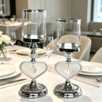 Porte-bougie Hurricane, Chandelier en forme de cœur pour la Saint-Valentin, Porte-bougie pilier, Chandelier personnalisé, Décoration de mariage et de maison