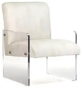 Modern Minimalist Acrylic Sofa Chair Clear Living Room Furniture Acrylic Leisure Chair with Custom Cushion