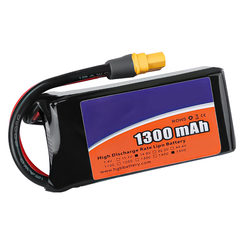4S 1300 мАч, 14,8 В, высокоскоростная RC Lipo батарея с вилкой FPV гоночный Дрон-Квадрокоптер, аксессуар