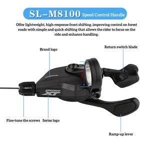 Grupo de Transmisión Shimano <span class=keywords><strong>Deore</strong></span> <span class=keywords><strong>XT</strong></span> M8100 1x12 Velocidades para Bicicleta de Montaña, Juego de Bielas de 170 mm, Cassette de 34T 10-51T, Desviadores Traseros de Aleación - Product Image 2