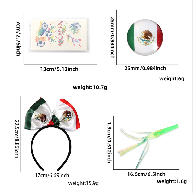 Estilo de Pin de Abanico de México colorido