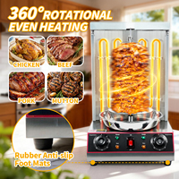 Nouvelle machine à shawarma électrique commerciale en acier inoxydable, gril à kebab doner, petit rôtissoire gyro de table pour hôtels, viande de poulet