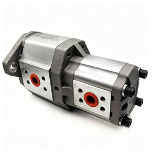 Pompe à engrenages jumelée haute performance STOCK CBQT-E563/F432 conçue pour les circuits hydrauliques de direction et de levage - Product Image 3