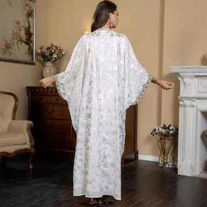 013 Robe une pièce pour femmes musulmanes du Moyen-Orient Robe d'été dorée Abaya - Product Image 4