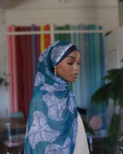 Imprimé personnalisé poids léger Micro pur 100% tissu modal cachemire femmes écharpe musulman Hijab châles - Product Image 6