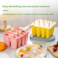 Bac à glaçons en silicone de qualité alimentaire, 8 cavités carrées, réutilisable avec couvercle hermétique, anti-odeurs, logo personnalisé, écologique, sans BPA