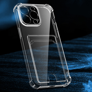 <span class=keywords><strong>Funda</strong></span> transparente para tarjetero para <span class=keywords><strong>iPhone</strong></span> 15 Pro 16 14 11 12 13 Pro Max <span class=keywords><strong>SE</strong></span> <span class=keywords><strong>2020</strong></span> 7 8 Plus, <span class=keywords><strong>funda</strong></span> trasera suave de TPU a prueba de golpes - Product Image 1