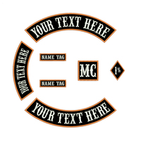 Écussons brodés personnalisables pour motards Gilet de motocyclette personnalisé Rocker Rider Jack Rocker Name Iron on Patches Custom