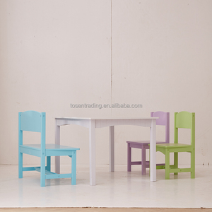 Juego de Mesa de Madera Moderno para Niños, con Banco y Dos Sillas, para Estudio y Juego, Seguro y Educativo - Product Image 5
