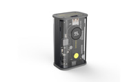 Chargeur sans fil transparent, batterie externe 10000mAh, style mécanique avec double charge rapide, batterie externe portable, chargeur externe élégant