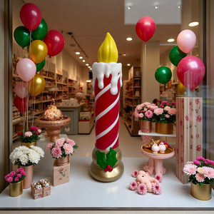 <b>LED</b> Electronic Candles Red Christmas <b>Tree</b> Candlestick Light String Rod Atmosphere Enhancement Outdoor Events Festival Decoration - Product Image 1