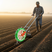 Semoir manuel portable à pousser à la main, idéal pour l'agriculture à petite échelle, semoir Jang fiable pour une précision de semis optimale