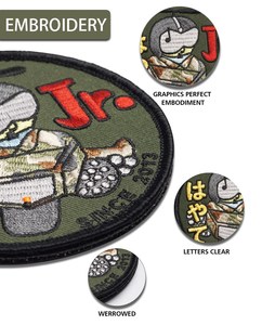<strong>Custom</strong> Embroidery <strong>Patches</strong> OEM logo with <strong>Velcro</strong> Embroidered <strong>Patches</strong> for Garment Bags Hats - Product Image 2