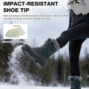 Botas de Nieve Personalizables <span class=keywords><strong>para</strong></span> <span class=keywords><strong>Mujer</strong></span>, Diseño de Dos Piezas, Impermeables y Térmicas, <span class=keywords><strong>para</strong></span> Senderismo al Aire Libre - Product Image 4