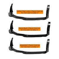 Kit de lèvres avant en plastique Haosheng Z06, aspect fibre de carbone, 5 pièces, pour Chevrolet Corvette C7 2014-2019