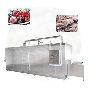 MY Industrial Multi Fresh Fry Ketchup Sauce Berry Belt Iqf Blast Tunnel Freezer for Seafood and Fish