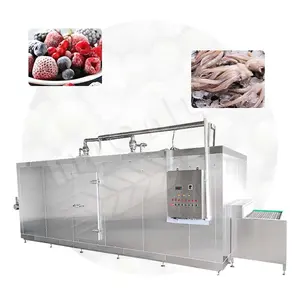 MY Industrial Multi Fresh Fry Ketchup Sauce Berry Belt Iqf Blast Tunnel Congélateur pour les fruits de mer et le poisson