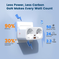 Prise intelligente double Tuya WiFi 16A 3520W GaN à charge rapide avec 2 prises pour l'intégration de la chaîne d'approvisionnement en gros