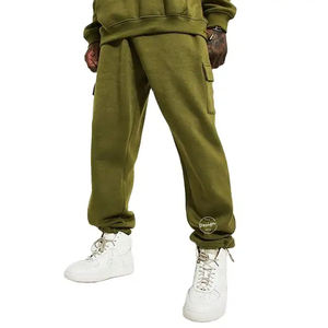 Sudadera con capucha y estampado en relieve con logotipo personalizado, pantalones de chándal con hombros caídos, chándal holgado de manga larga para hombre - Product Image 6