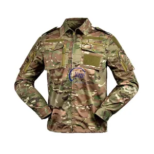 Customized Camouflage Long Sleeves Twill Tactical Uniform Suit Jacket and Pants