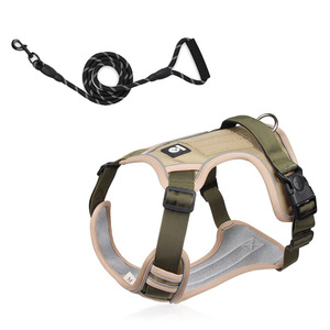 Adjustable Soft Padded No-Choke Pet Harness Breathable Reflective Oxford Vest Easy Control Handle Solid Large <b>Dogs</b> Personalized - Product Image 5