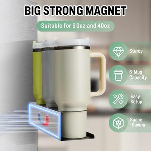 Magnetic Cup Holder Wall Mounted 40oz 30oz With Handle Fridge Organizer - Product Image 2