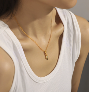 Nueva moda ESTRELLA DE Belén collar ojo de gato incrustaciones de piedra Natural Acero inoxidable PVD chapado en oro estrella colgante collares - Product Image 5