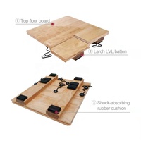 Le fabricant fabrique avec soin plancher de sport portable en bois massif terrain de basket-ball squash érable chêne bouleau hêtre gym