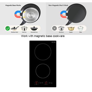 Table de cuisson à induction verticale 2 brûleurs 12 pouces encastrable 120V électrique <span class=keywords><strong>avec</strong></span> commande tactile pour petite cuisine cTUVus - Product Image 2