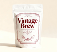 Op maat gemaakte koffie-power pouches, hittebestendig, voedselveilig, fruit & snoep, mat zwart, hersluitbaar met ritssluiting, voor versheid