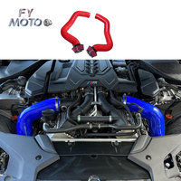 Kit de manguera de inducción de aire frío rojo para BMW M8 M5 F90 F91 F92 F93 6ply 7MM de espesor