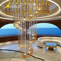 Lustres modernes et lampes suspendues Lustres en cristal pour le salon Haut plafond Hôtel Maison Escalier