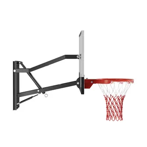 High Quality Adjustable Tempered Basketball Hoop System Wall Hanging Basketball Ring With Stand Wall-mounted Basketball Stand