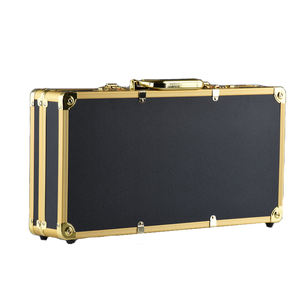 <span class=keywords><strong>Mallette</strong></span> de coiffeur en aluminium doré étanche Outils de coiffeur dédiés au salon Serrure de boîtier Outils de <span class=keywords><strong>coiffure</strong></span> polyvalents - Product Image 1