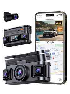 Caméra embarquée AINKAM 4K 360° à 4 canaux IPS avant/arrière avec GPS, WiFi 5G, surveillance <span class=keywords><strong>du</strong></span> stationnement, capteur G, garantie 1 an - Product Image 1